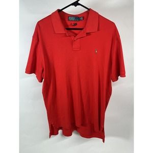 Polo Ralph Lauren Pima Soft Touch Short Sleeve Red Polo Shirt Size XL